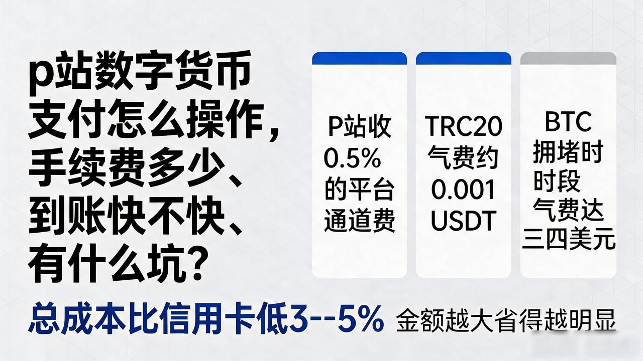 p站数字货币支付怎么操作，手续费多少、到账快不快、有什么坑