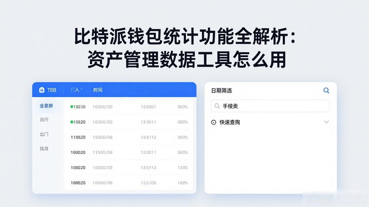 比特派钱包统计功能全解析：资产管理数据工具怎么用