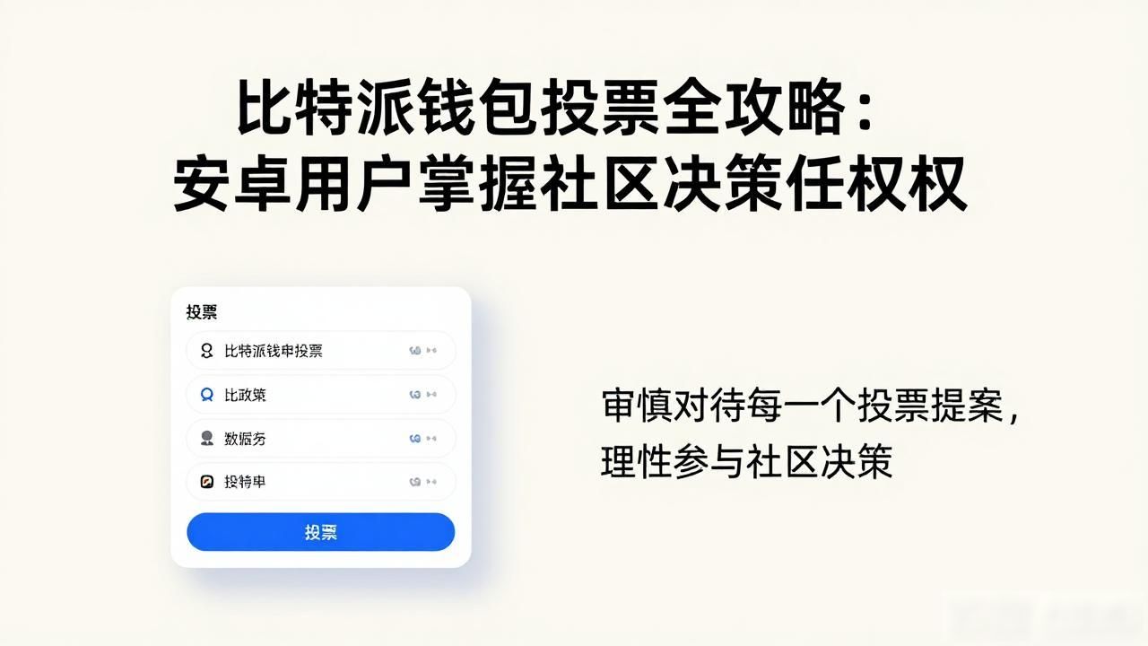 比特派钱包安卓版社区投票技巧_比特派钱包应用投票提案详情_如何通过比特派钱包安卓版参与社区投票与决策,提升自身在投资中的话语权?