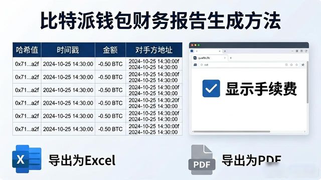 比特派钱包财务报告生成方法