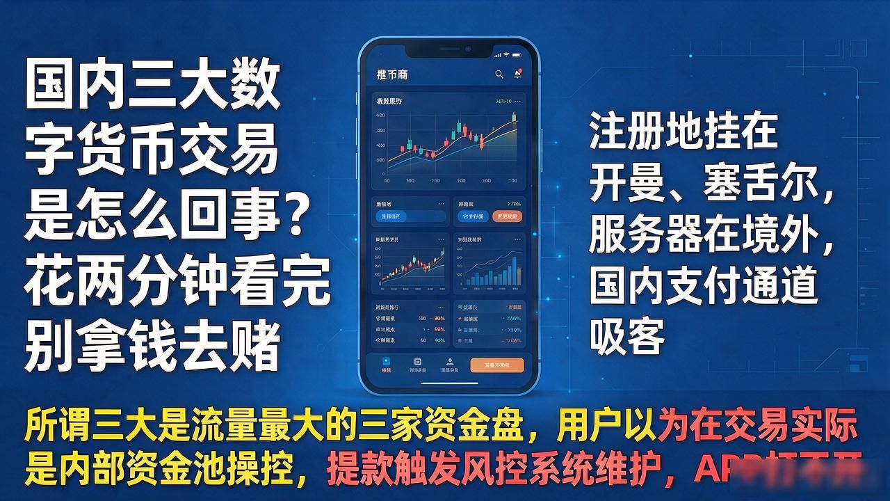 国内三大数字货币交易是怎么回事？花两分钟看完别拿钱去赌