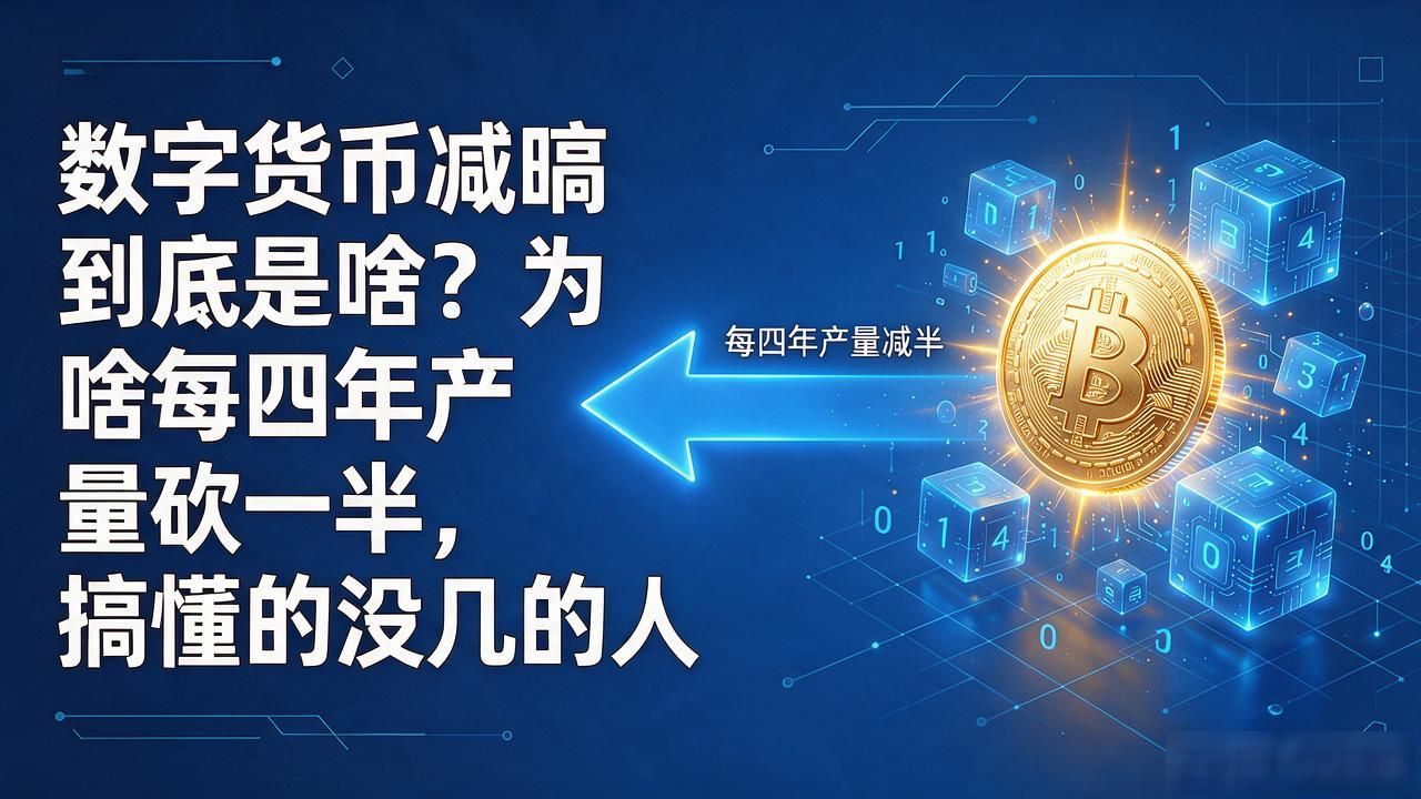 数字货币减半到底是啥？为啥每四年产量砍一半，搞懂的没几个人