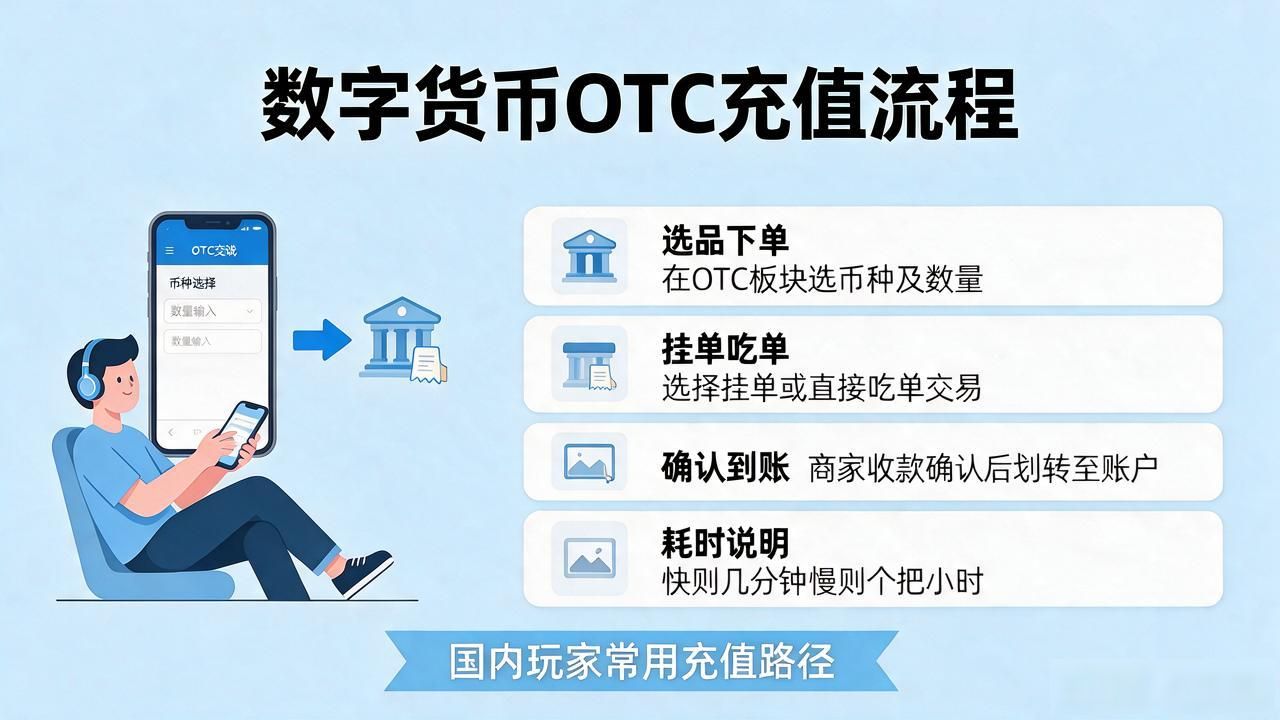 数字货币怎么充值？从银行转账到OTC，新手最常走的几条路