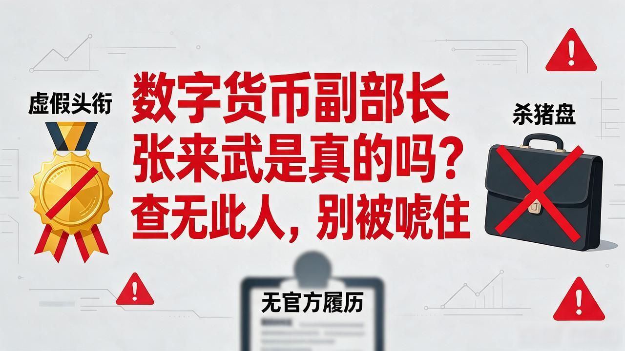 数字货币副部长张来武是真的吗？查无此人，别被唬住