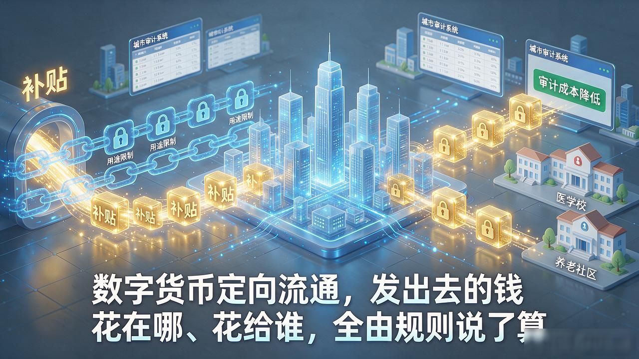 数字货币定向流通，发出去的钱花在哪、花给谁，全由规则说了算