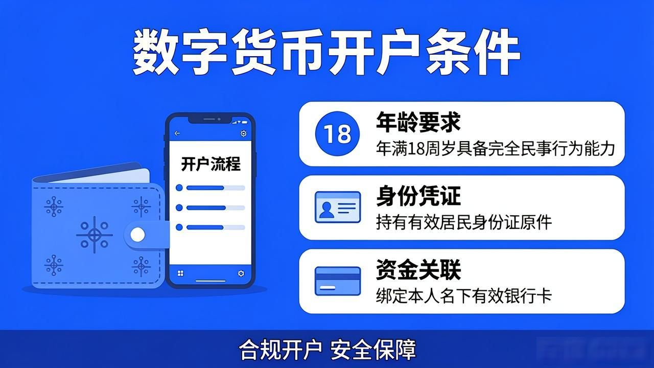 数字货币开通需要什么？年满18岁+身份证+银行卡，开户条件一文看懂