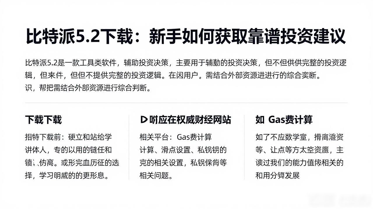 如何在比特派钱包5.2下载中找到投资建议?_比特派钱包5.2资产安全_官方APP交易通道资产管理功能