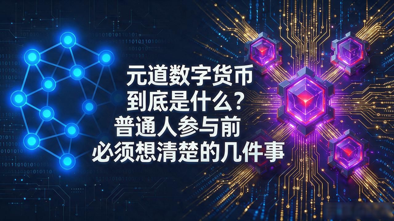 元道数字货币到底是什么？普通人参与前必须想清楚的几件事
