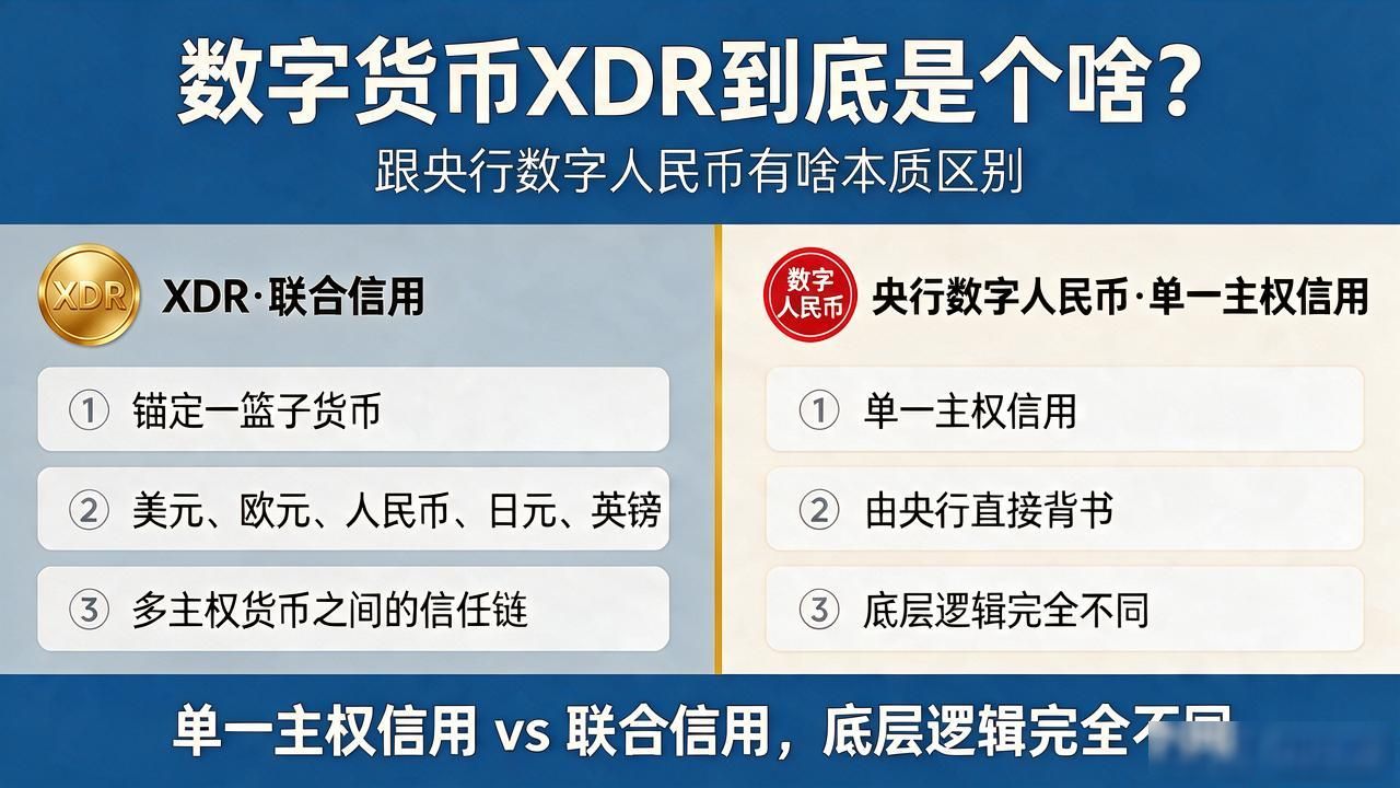 数字货币XDR到底是个啥？跟央行数字人民币有啥本质区别