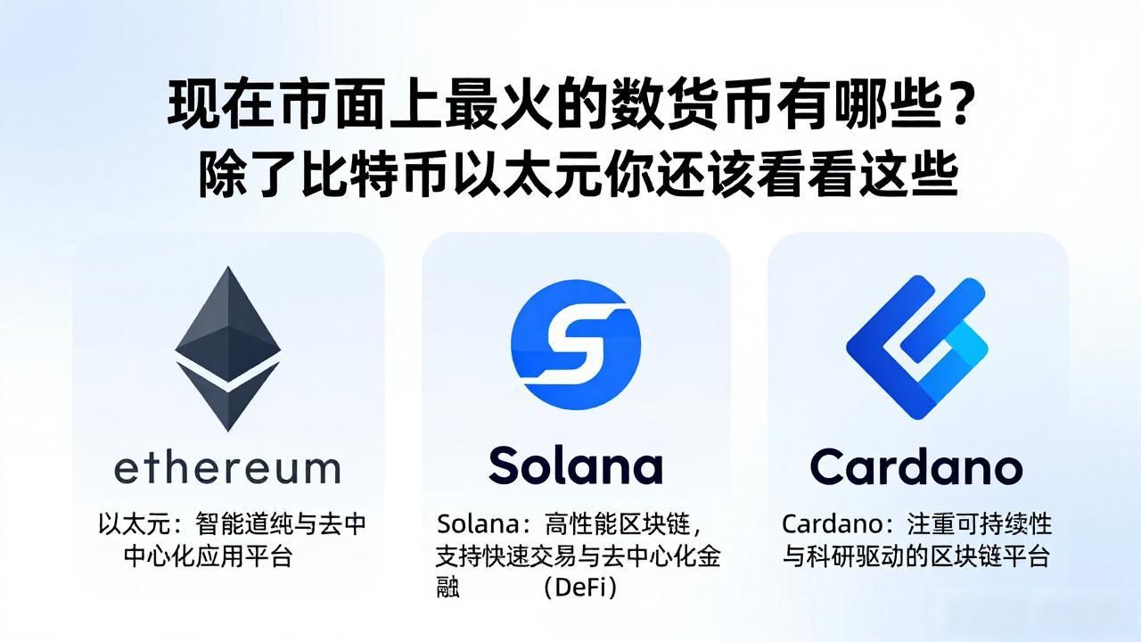 现在市面上最火的数字货币有哪些？除了比特币以太坊你还该看看这些