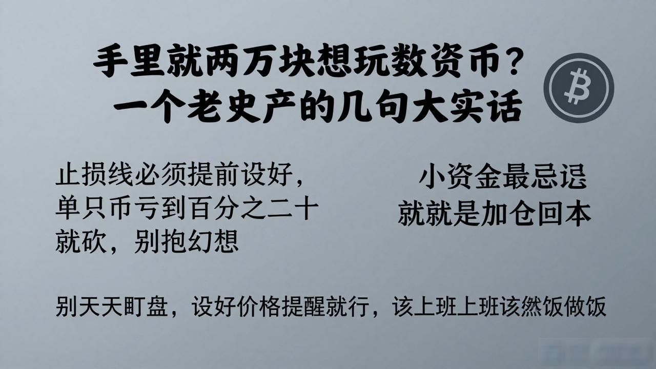 手里就两万块想玩数字货币？一个老散户的几句大实话