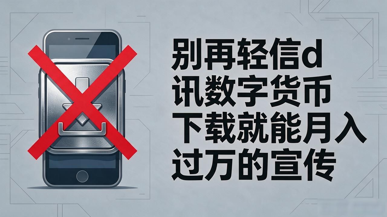 别再轻信d讯数字货币下栽就能月入过万的宣传，先看完这篇再说