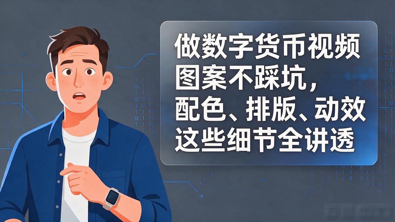 做数字货币视频图案不踩坑，配色、排版、动效这些细节全讲透