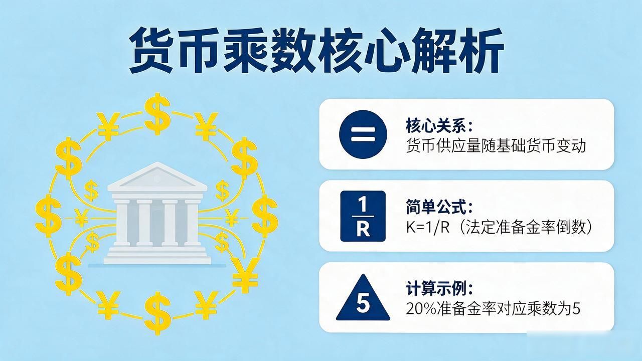 货币乘数英文是什么？一文读懂money multiplier公式与含义