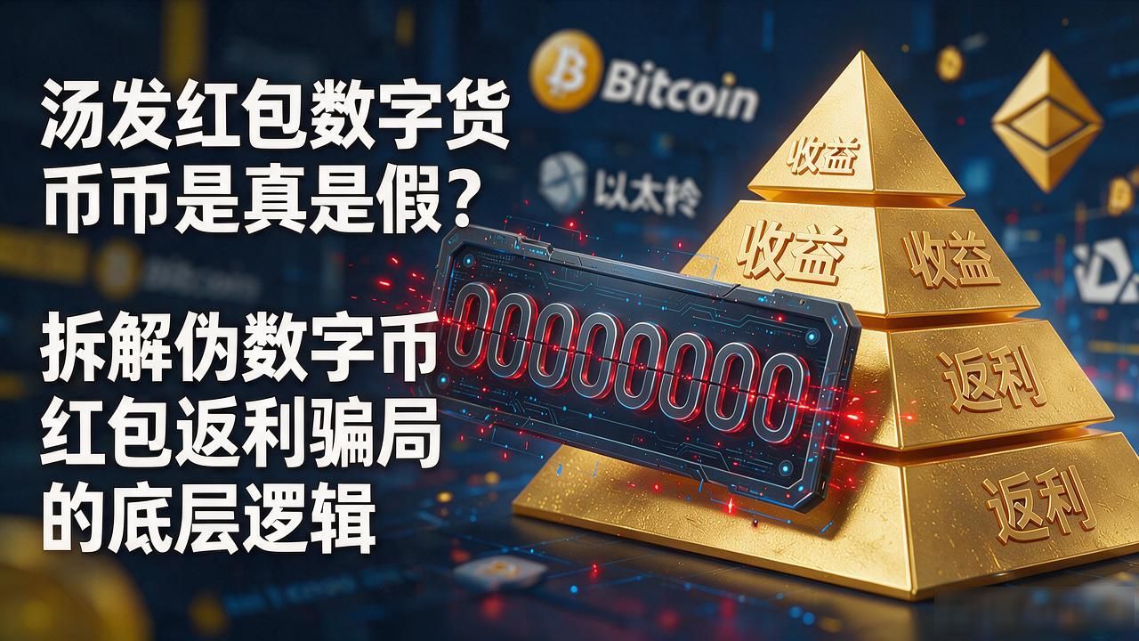 汤发红包数字货币是真是假？拆解伪数字币红包返利骗局的底层逻辑