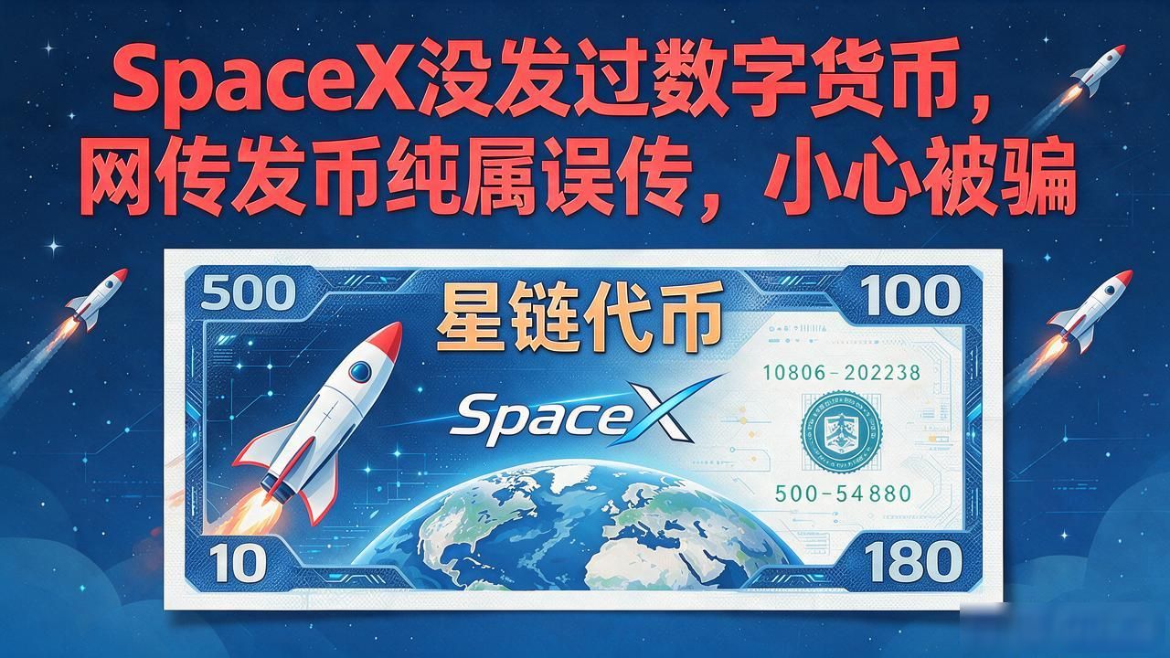SpaceX没发过数字货币，网传发币纯属误传，小心被骗